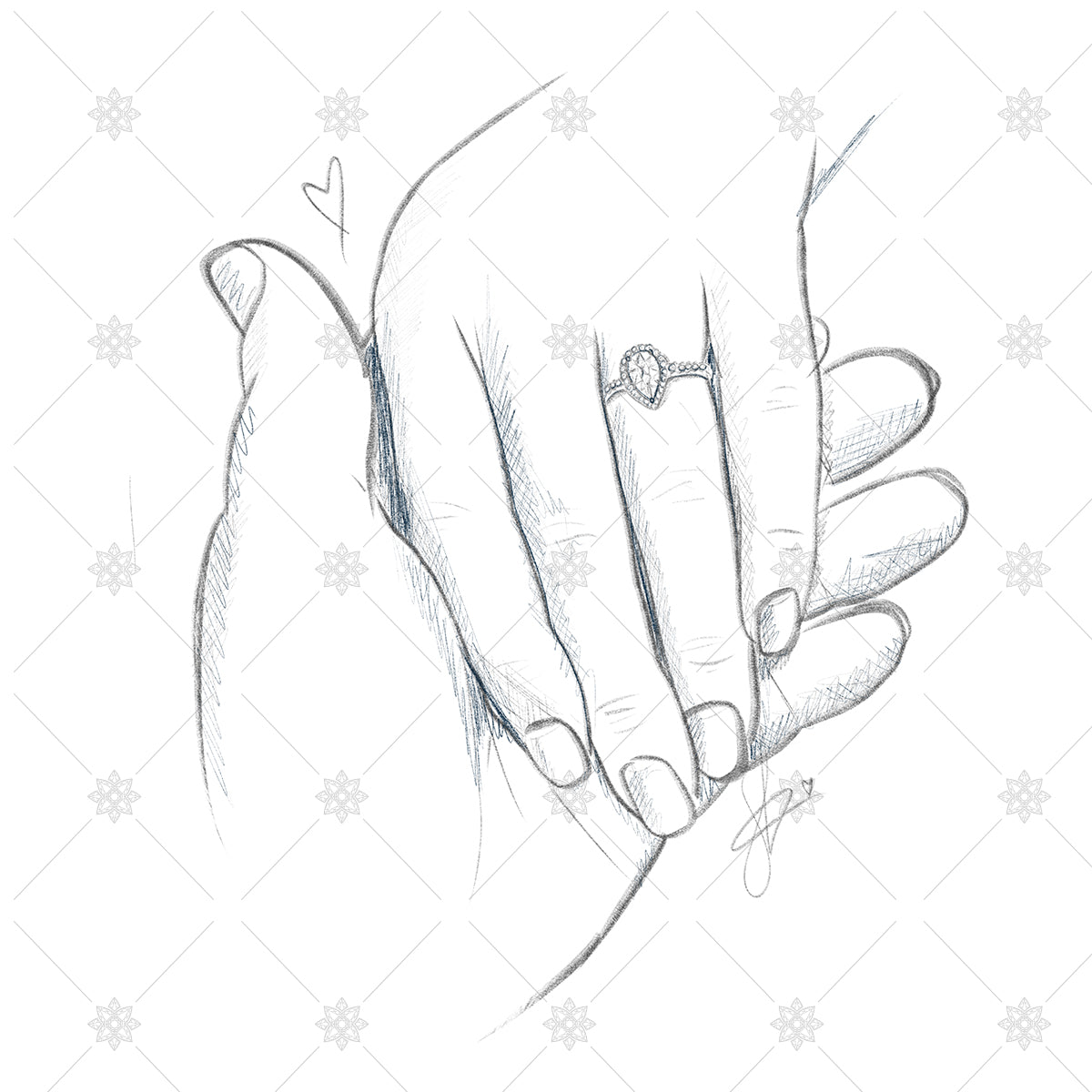 How to draw Holding Hands/Holding Hands pencil sketch - YouTube